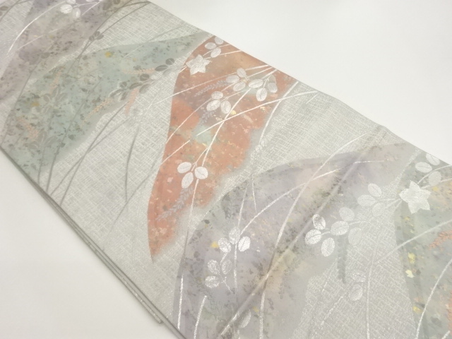JAPANESE FUKURO OBI / WOVEN BALLOON FLOWER